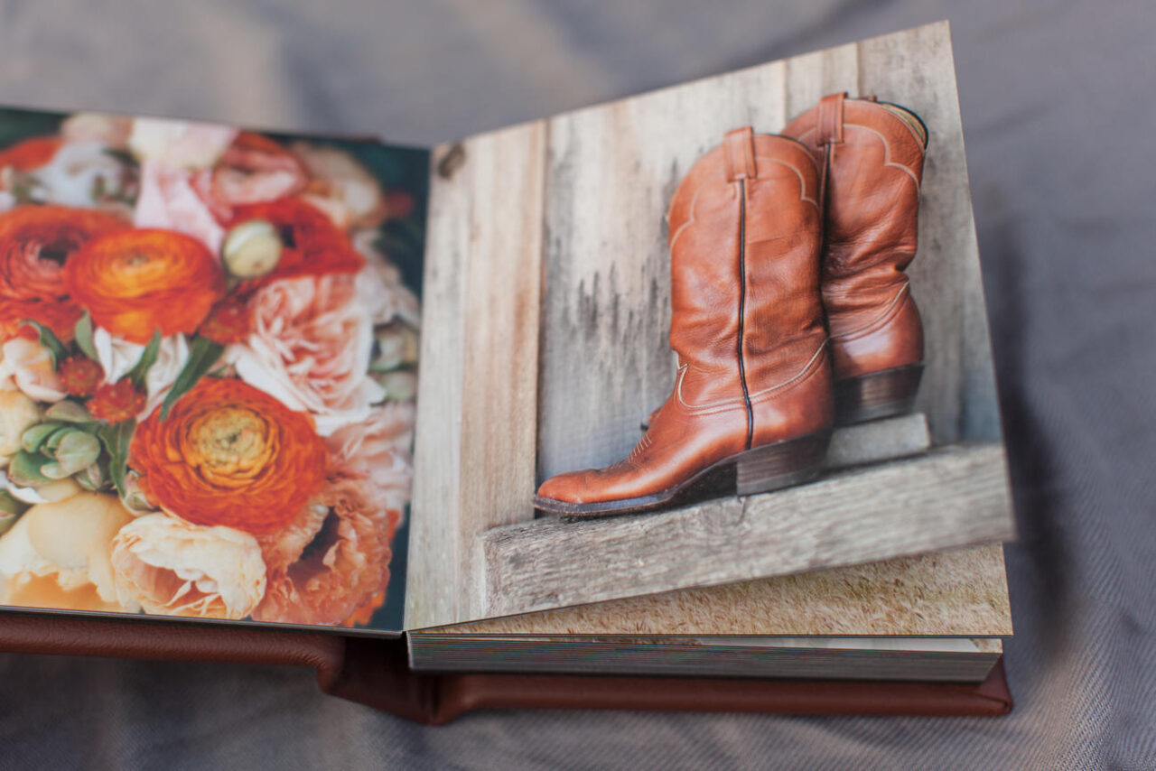 Cow Track Ranch leather album